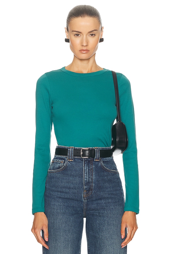 Maison Margiela Turtleneck Top in Turquoise | FWRD