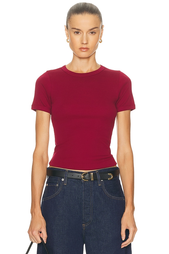 FLORE FLORE/25SS/CAR TEE/S/コットン/RED/25070910004710 CAR TEE | Red - FLORE FLORE