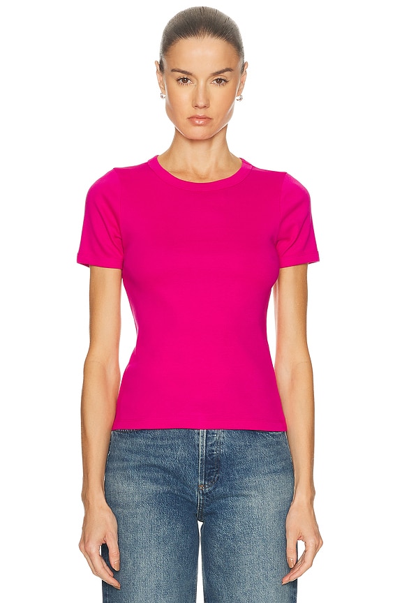 COMME des GARCONS PLAY Small Red Heart Tee in Purple | FWRD