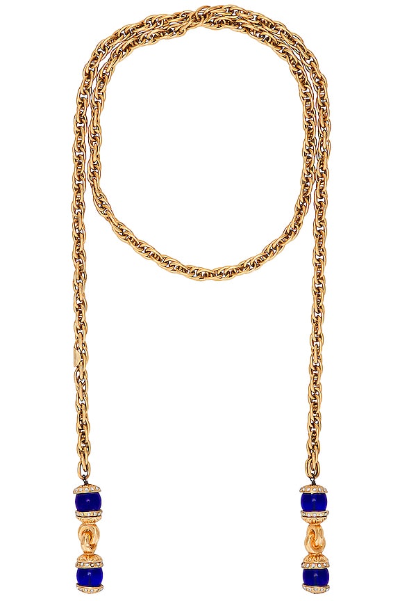 Saint Laurent YSL Earrings in Oxidized Silver & Crystal | FWRD