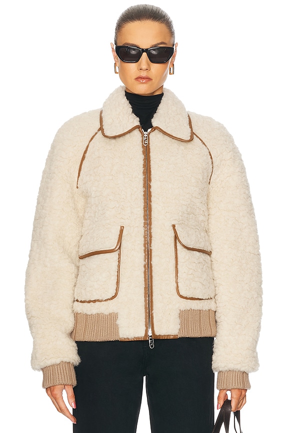 ISABEL MARANT｜JACKETS (IVANA (MA0376FA C1C02E ECRD)) Isabel Marant Etoile Ivana Jacket in Ecru & Red | FWRD