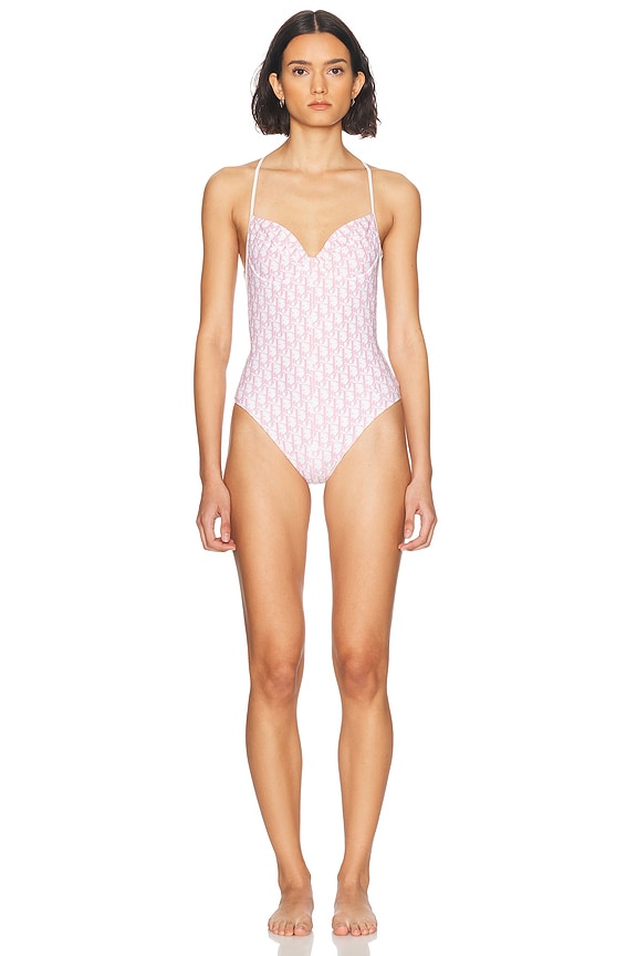 バレンシアガ トンプ・ルイユ ビキニ ウォッシュドブルー Balenciaga Tompe L'oeil Bikini Set in Washed Blue | FWRD