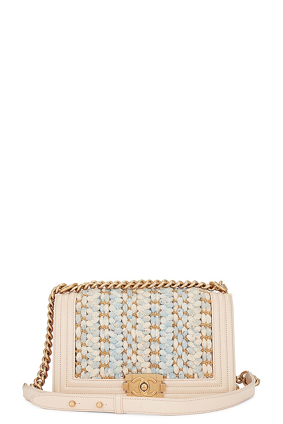 FWRD Renew Chanel Precious Symbols Needlepoint Shoulder Bag in FWRD Renew Chanel Precious Symbols Needlepoint Shoulder Bag in
