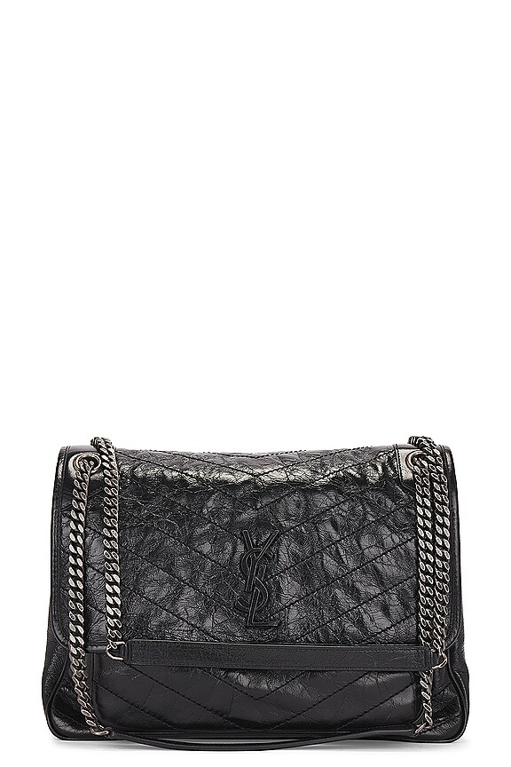 Saint Laurent LOULOU ミディアムバッグ - Black & Black | FWRD