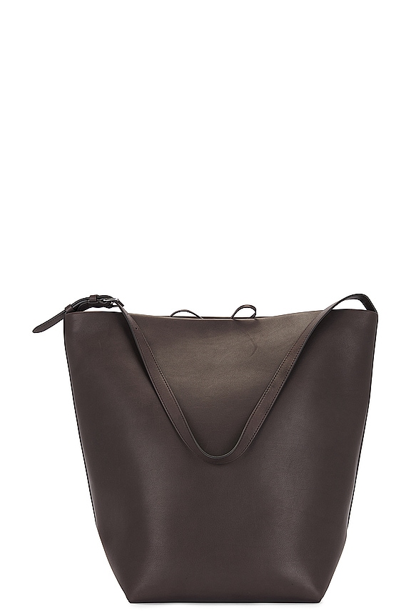 The Row Medium North South Park Tote Bag in Dark Taupe PLD