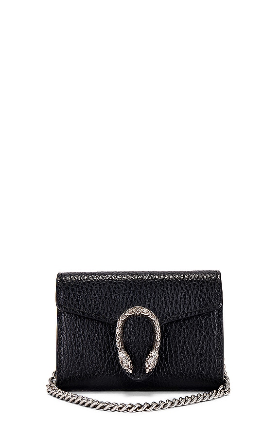 FWRD Renew Gucci GG Supreme Dionysus Shoulder Bag in Black | FWRD