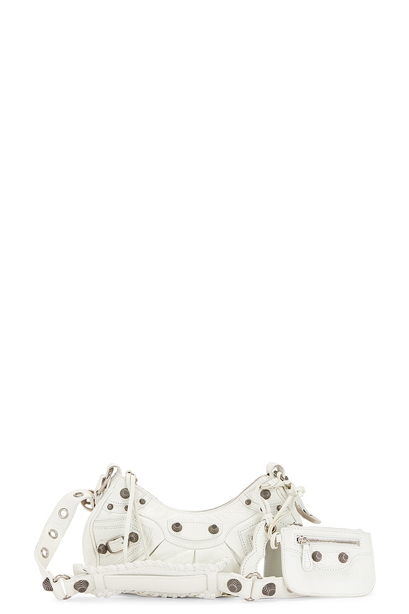 OFF-WHITE Diagonal Baby Flap Bag in White & Black | FWRD