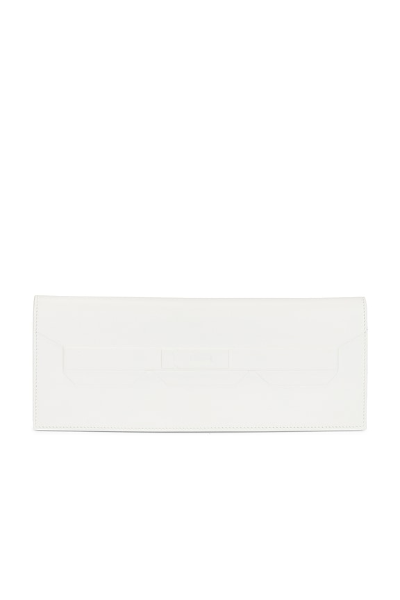 Saint Laurent Loulou Monogramme Bag in White & Crystal | FWRD