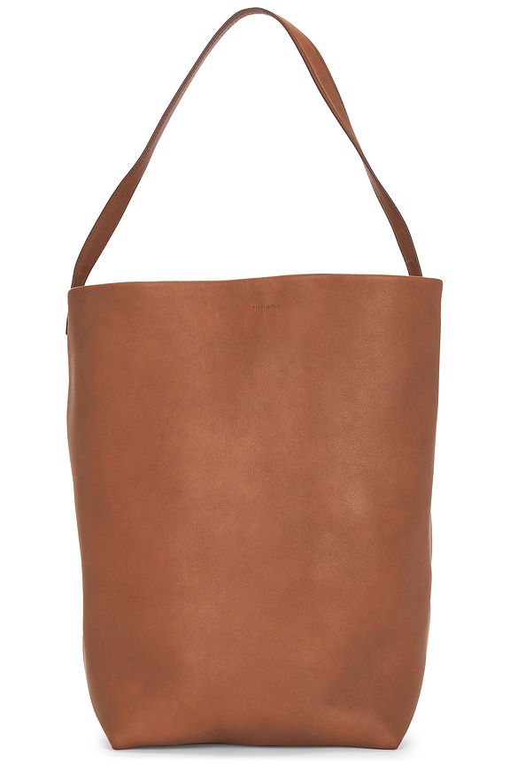 The Row Large N/S Park Tote Bag in Dark Olive PLD | FWRD