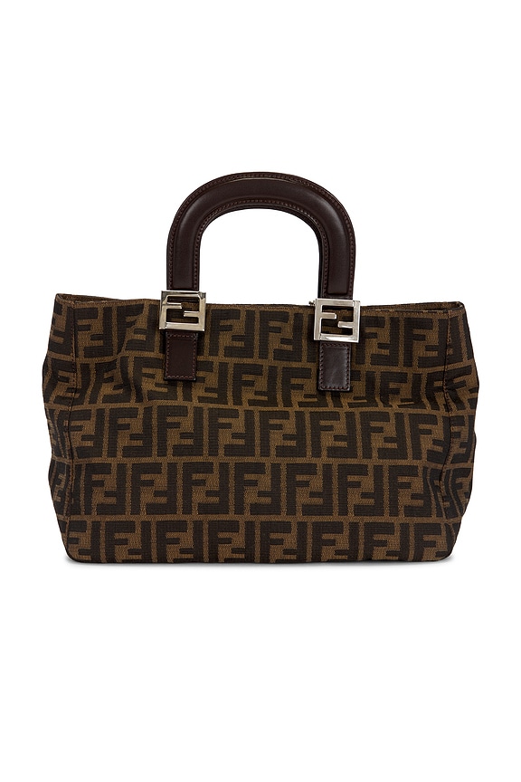 FWRD Renew Fendi Zucca Handbag in Brown | FWRD