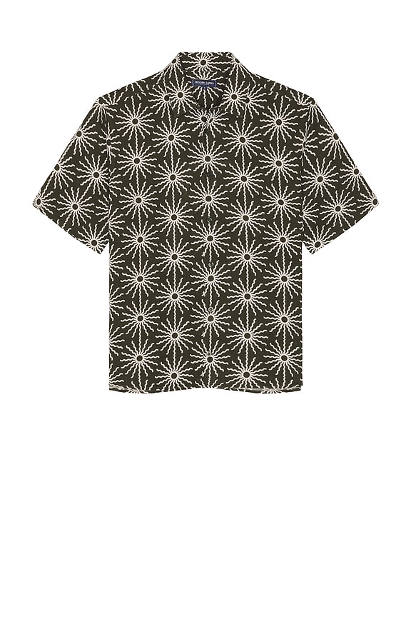Andersson Bell Half Sheer Flower Shirt in Black | FWRD