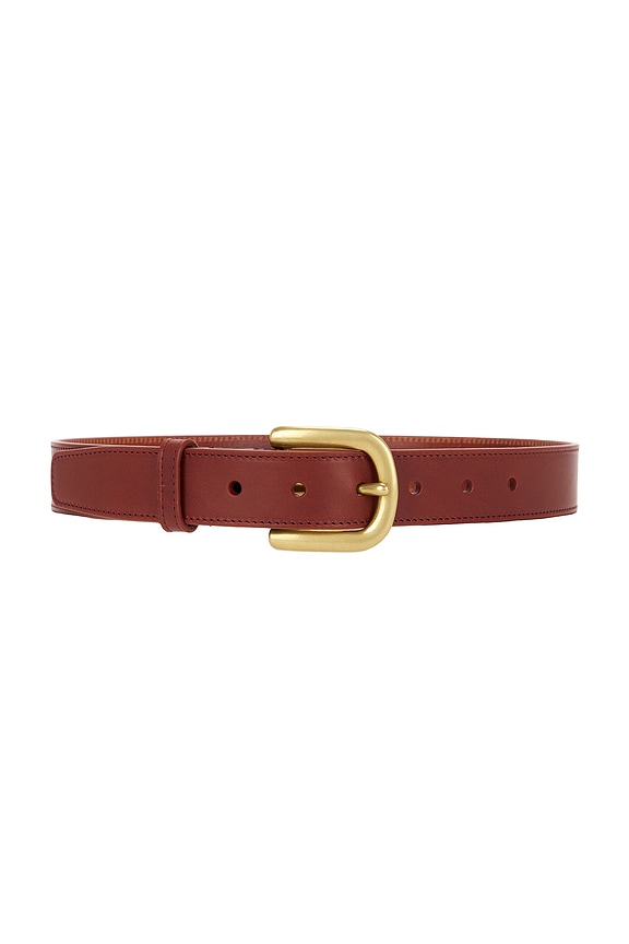 【Saint Laurent】カーフ セインチュール ブークレ LA 76 ベルト Saint Laurent Boucle LA 76 Belt in Nero | FWRD