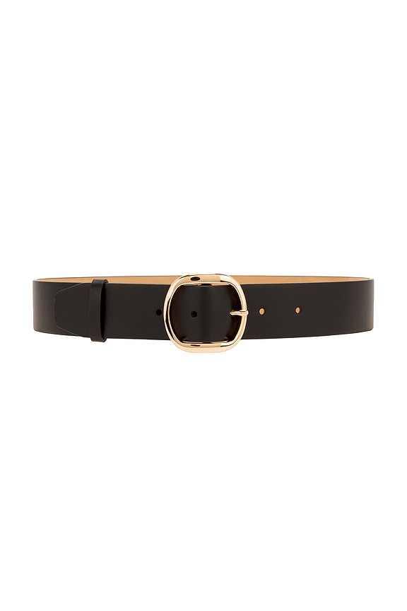 THE ROW BRIAN BELT ブラック レザー ゴールド金具 The Row Brian Belt in Black PLD | FWRD