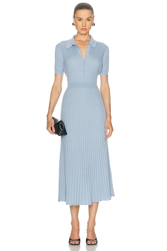Mara Hoffman Ingrid Dress in White & Blue Plaid