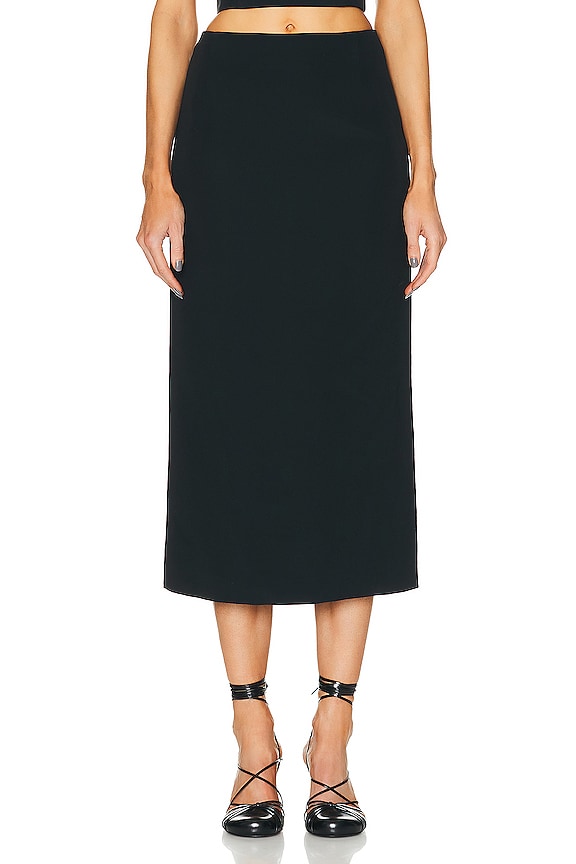 【関税込み】VALENTINO GARAVANI MIDI SKIRT WITH SLIT ON THE B VALENTINO GARAVANI | Black Women's Midi Skirt | YOOX