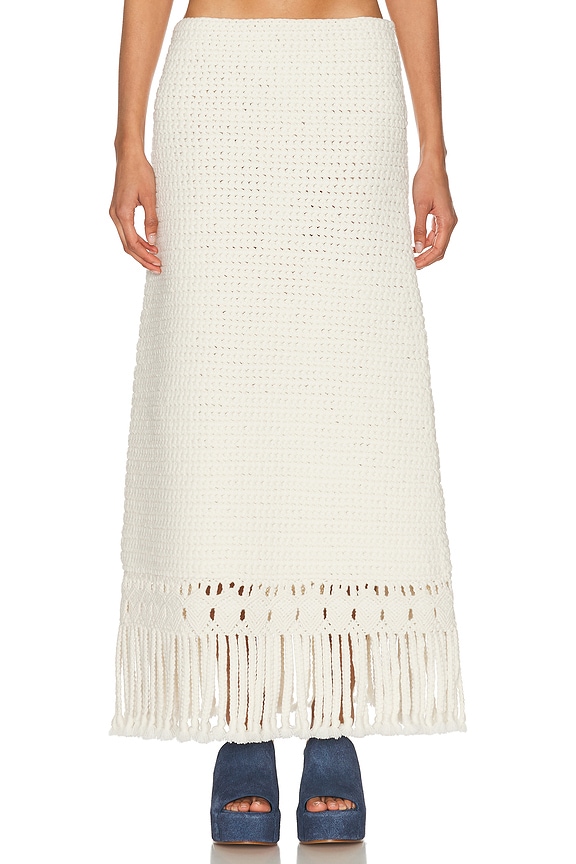 JACQUEMUS Pareo Skirt in Beige & Black Dots | FWRD