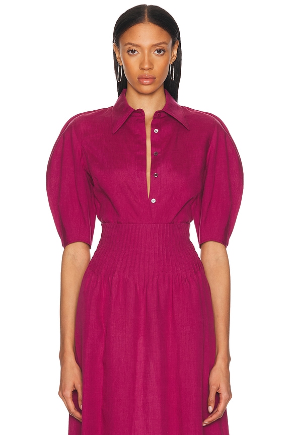 Zimmermann High Tide Flower Body Shirt in Lilac | FWRD