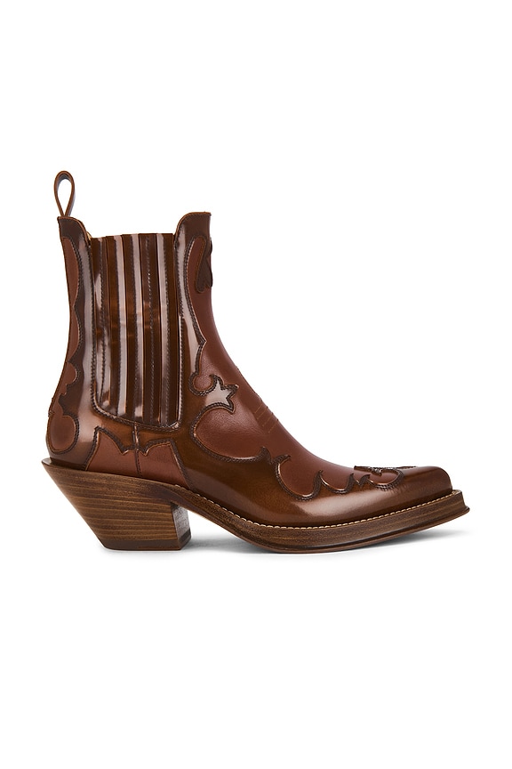 Saint Laurent Lukas Fringe Boots in New Sigaro | FWRD
