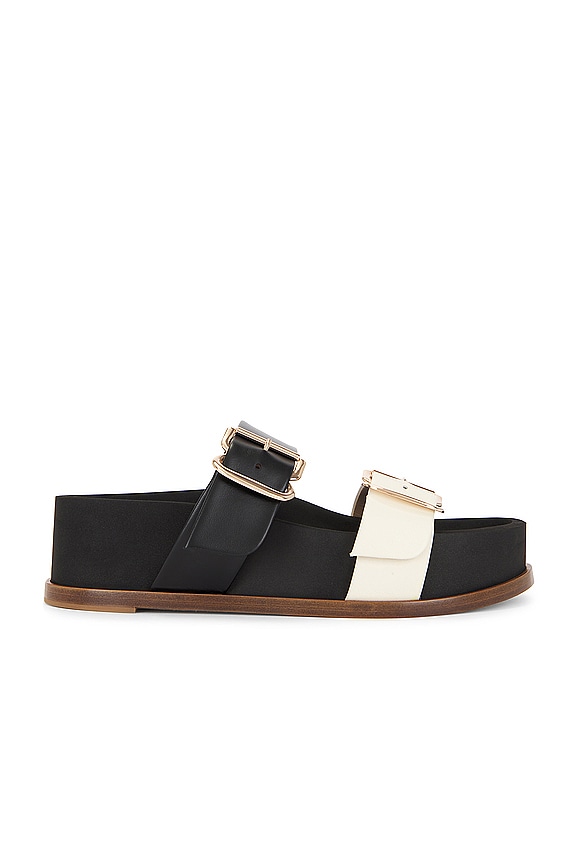 【KHAITE】Thompson フットベッド サンダル / EU36.5 KHAITE Thompson Footbed Sandals in Black | FWRD