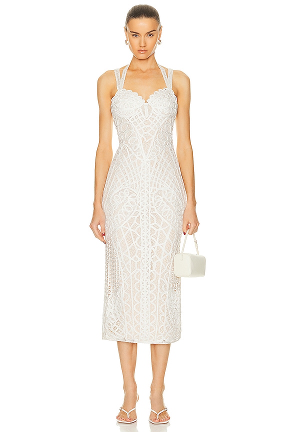 JACQUEMUSドレス JACQUEMUS LA ROBE TOVALLO ミディ丈ドレス - Ecru Embroidery