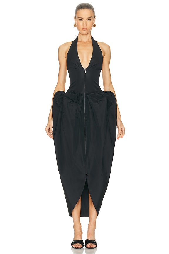 Dion Lee Silk Velvet Fine Line Cami Dress in Deep Green | FWRD Dion Lee Silk Velvet Fine Line Cami Dress in Deep Green | FWRD