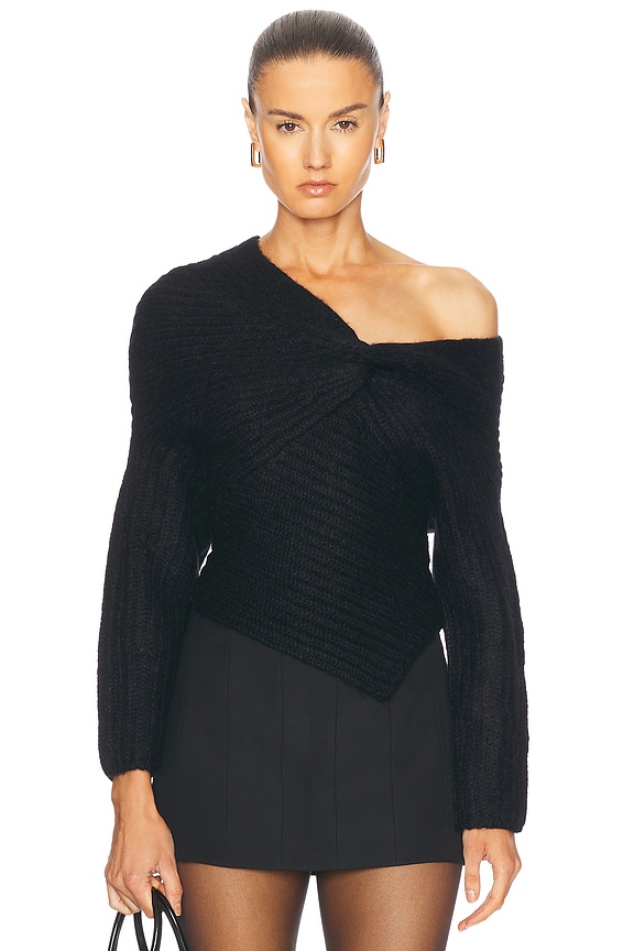 Acne Studios Daze Mohair Sweater in Dark Grey Melange | FWRD Acne Studios Daze Mohair Sweater in Dark Grey Melange | FWRD