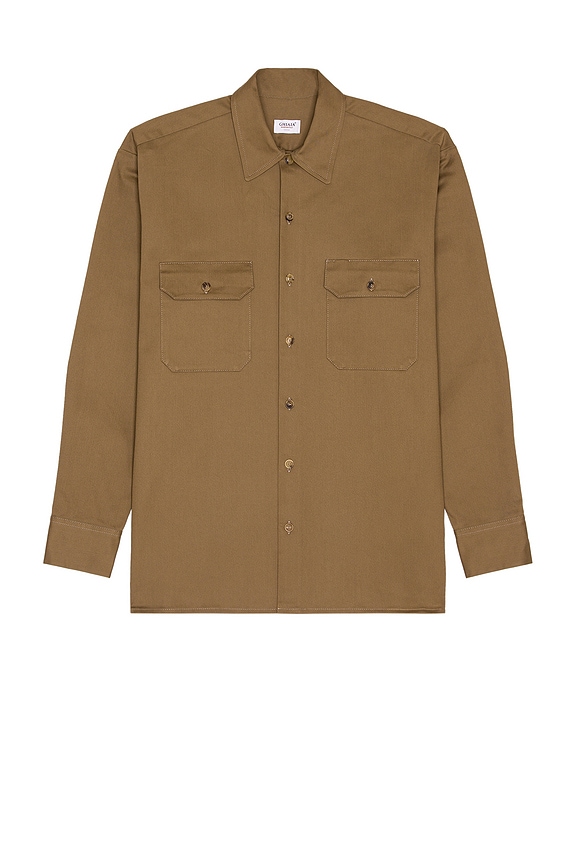 LEMAIRE patch pocket shirt サイズ46 Lemaire Patch Pocket Shirt in Chestnut | FWRD