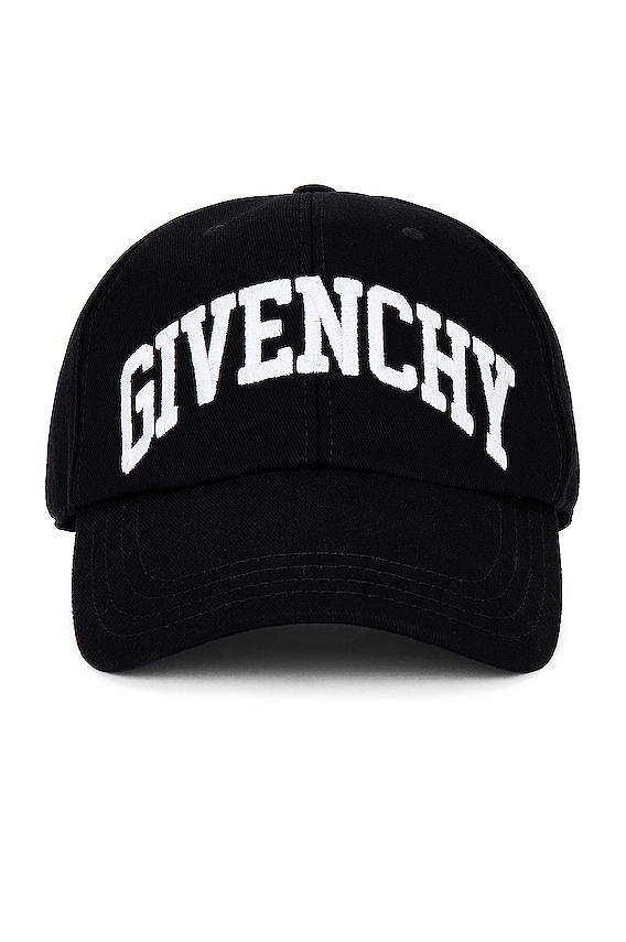 Givenchy Curved Cap With Embroidered Logo in Black | FWRD