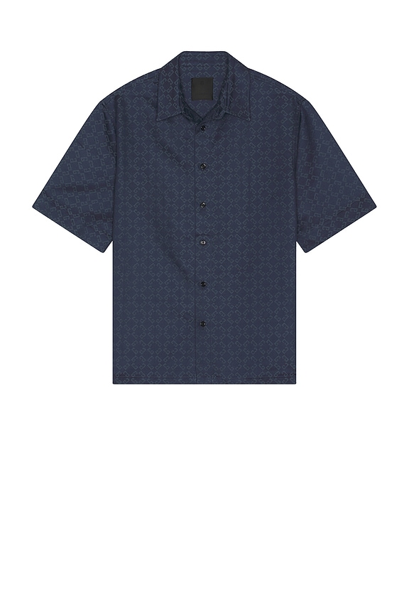 SATURDAYS NYC Canty Cotton Lace Shirt in Navy | FWRD
