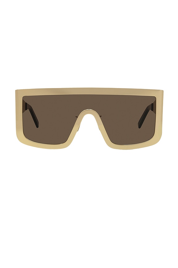 Magda Butrym Cat Eye Sunglasses in Brown, Silver, & Brown | FWRD display picture 2