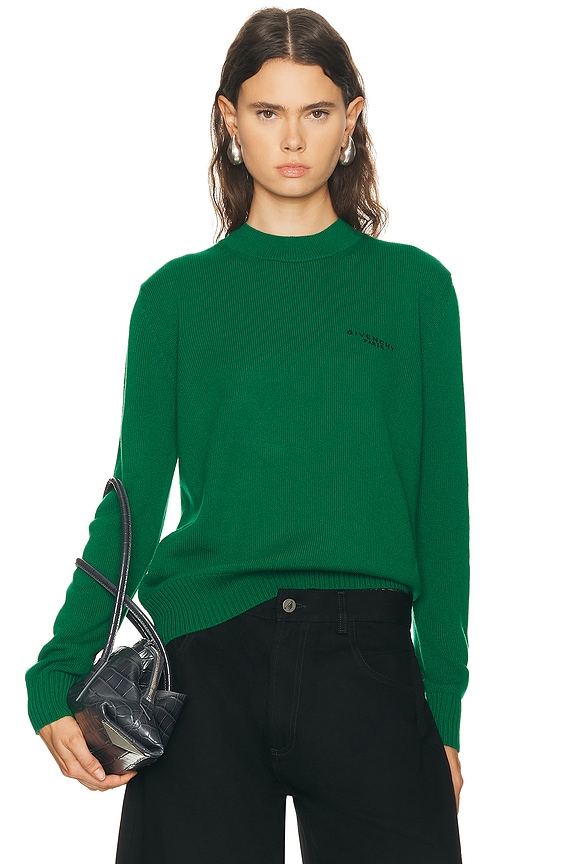 Helsa Lynnea Crew Pullover in Green | FWRD