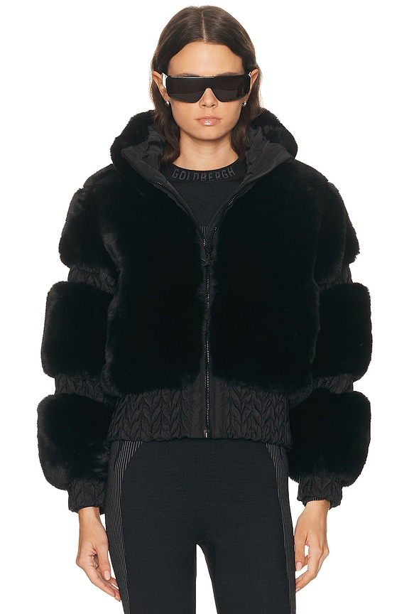 ファーうぃえ Acne Studios Ofox Fluffy Faux Fur Jacket in Black | FWRD