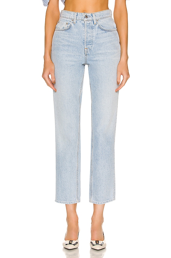 Moussy Vintage Lomita Wide Straight in Blue | FWRD