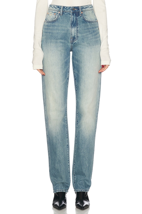 【関税込み】AGOLDE ブルー Lyle ジーンズ AGOLDE Lyle Low Rise Slim in Switch | FWRD