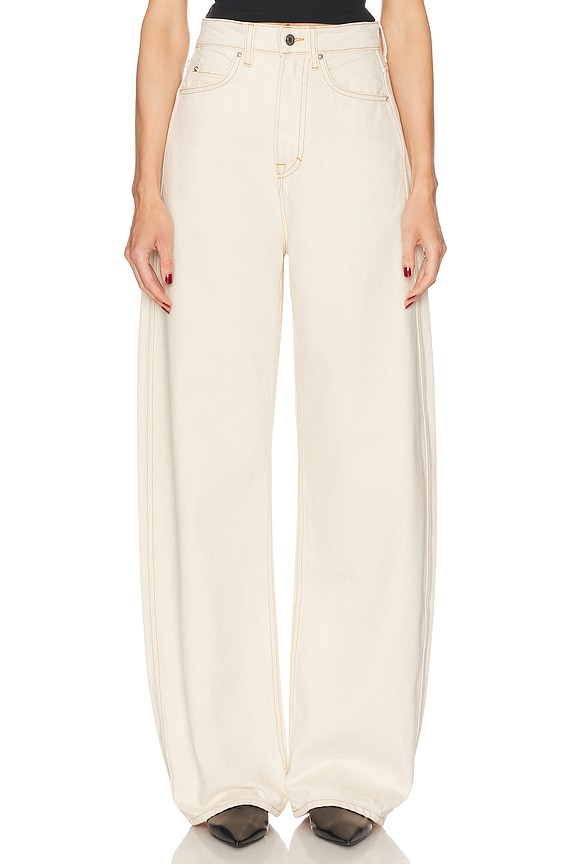 Lemaire Denim High Waisted Pant in Bone White | FWRD