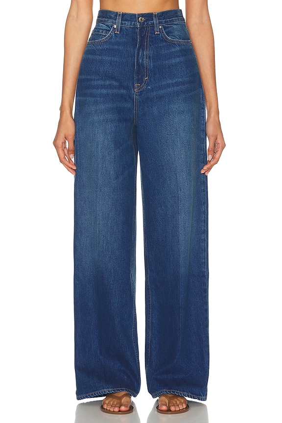 Chloe High Waisted Wide Leg in Night Blue | FWRD