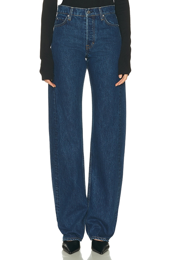 Y/Project Classic Cowboy Cuff Jean in Navy | FWRD