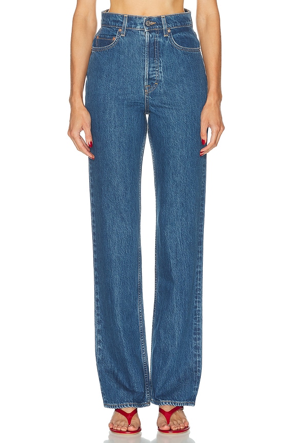 KHAITE Danielle Straight Leg Jeans in Stinson | FWRD