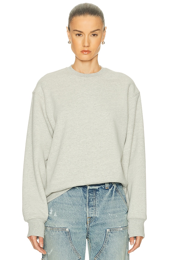 Alexander Wang Crewneck Sweatshirt in Washed Oyster | FWRD