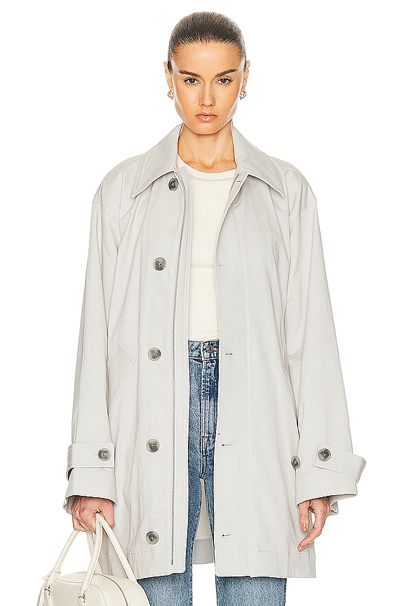 R13 Fringe Oversized Motorcycle Bomber Jacket in White | FWRD