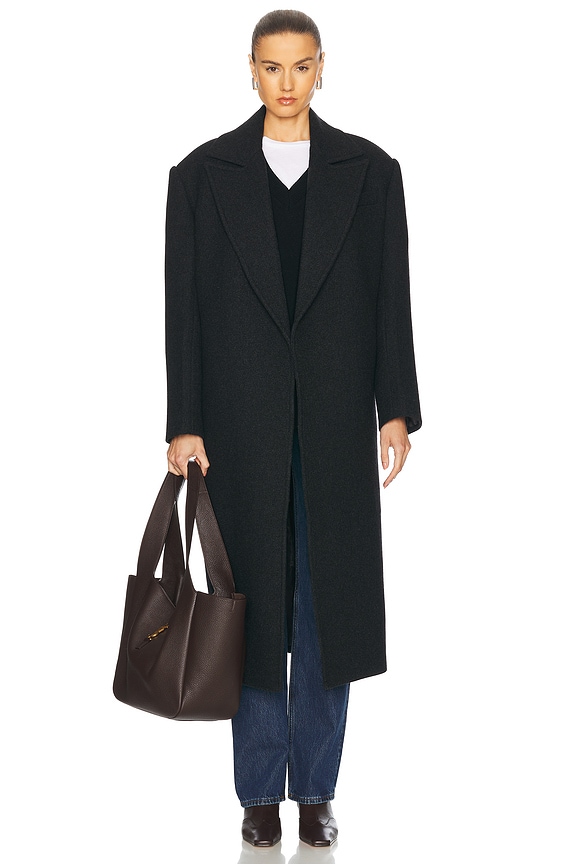 WARDROBE.NYC x Hailey Bieber Hb Coat in Black | FWRD