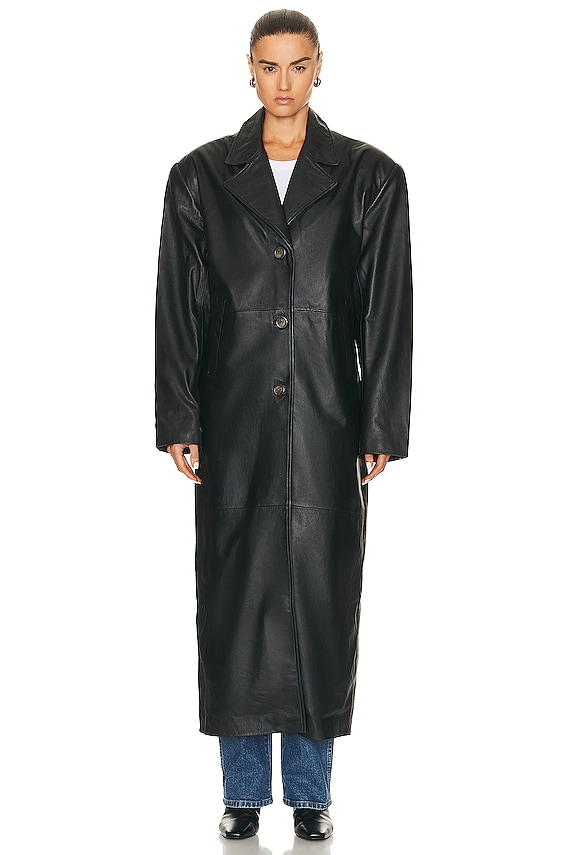 Y/Project Wire Maxi Trench Coat in Dark Brown | FWRD