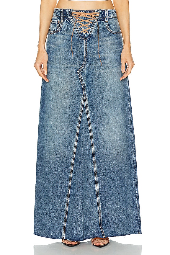 【WONDER WONDER】Flavour nylon eyelet string long skirt ENDLESS SUMMER MAXI SKIRT W SIDE SLIT – Czarina USA