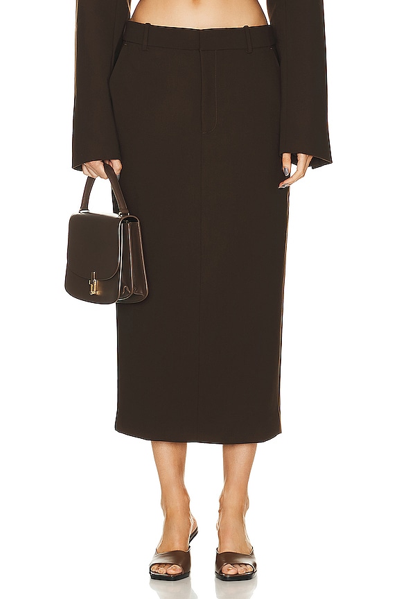Rick Owens Godet Skirt in Brown | FWRD
