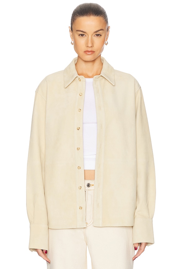 JACQUEMUS La Chemise Notte in Light Khaki | FWRD