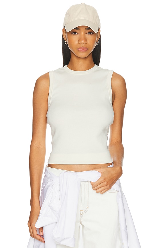alo Sway Bra Tank Top in White | FWRD