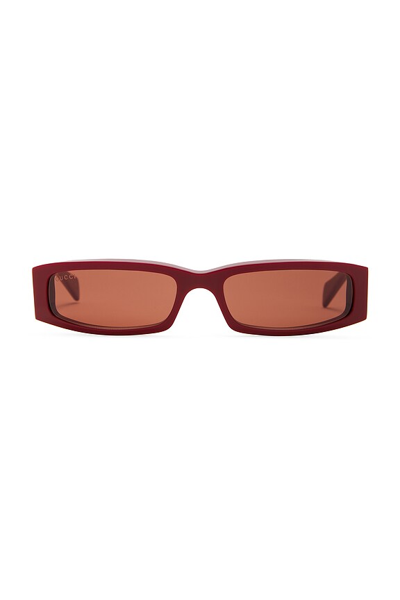 Emilio Pucci Oval Sunglasses in Shiny Fuchsia & Smoke | FWRD display picture 3