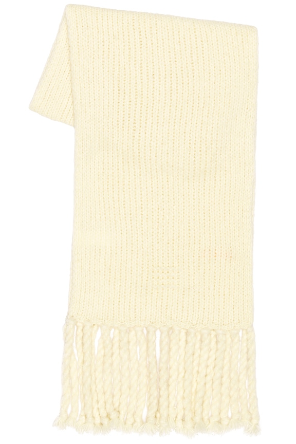 Acne Studios Rainbow Beanie in Coral Red & Green | FWRD