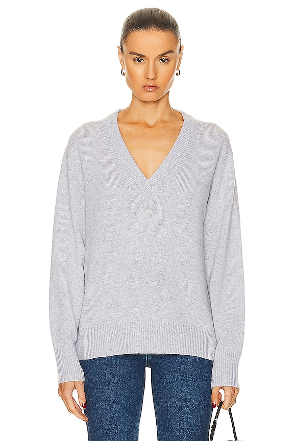 Acne Studios Deborah Sweater in Pale Grey Melange | FWRD