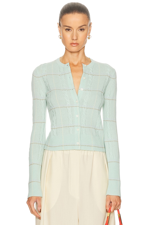 JACQUEMUS Le Cardigan Tordu in Turquoise | FWRD